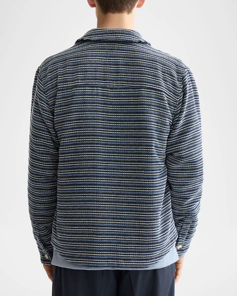 Scotch & Soda Men's Structured Stripe Overshirt | Thumbnail 2 Scotch & Soda Men's Structured Stripe Overshirt | Thumbnail 2