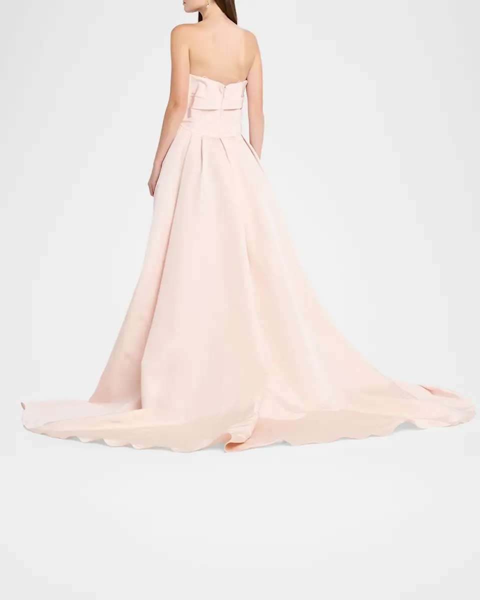 Pamella Roland Draped Silk Faille Gown | Thumbnail 3 Pamella Roland Draped Silk Faille Gown | Thumbnail 3