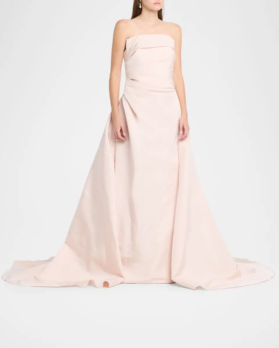 Pamella Roland Draped Silk Faille Gown | Thumbnail 4 Pamella Roland Draped Silk Faille Gown | Thumbnail 4