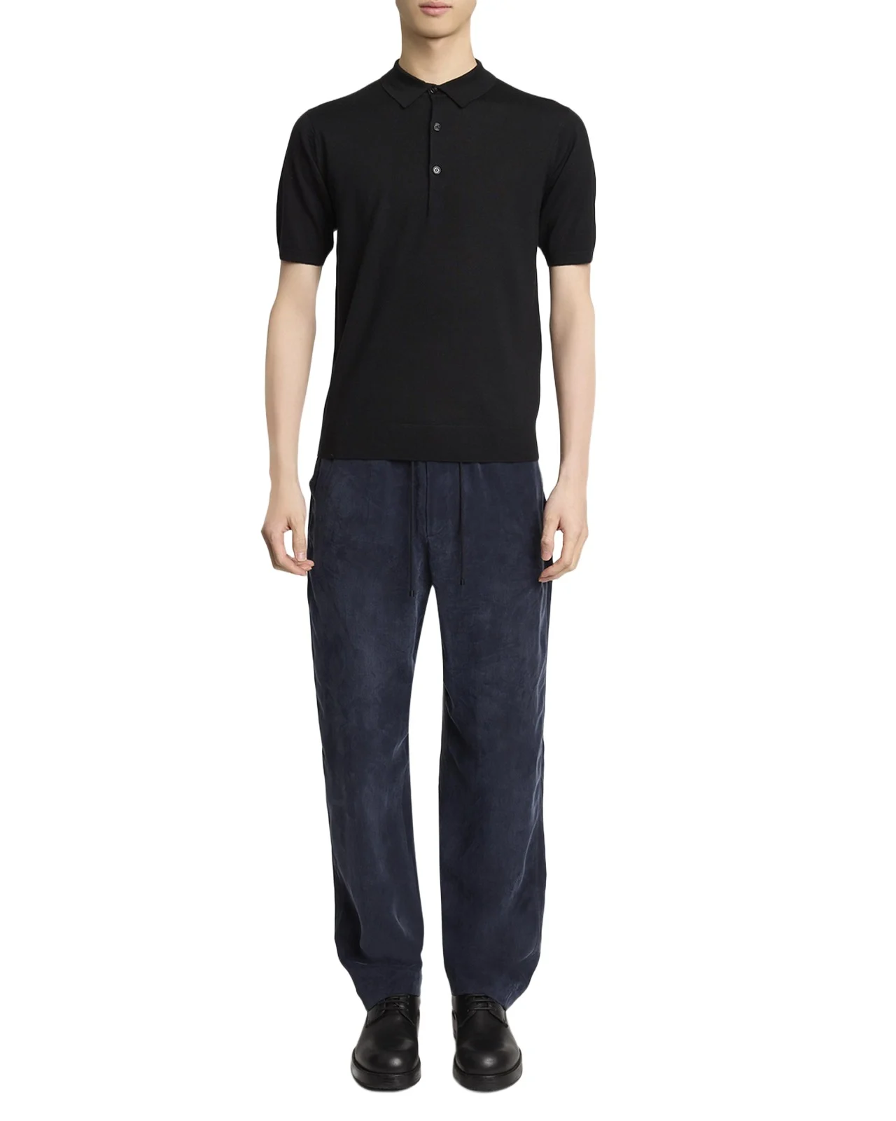 Men's Murice Merino Wool Knit Polo Shirt Men's Murice Merino Wool Knit Polo Shirt