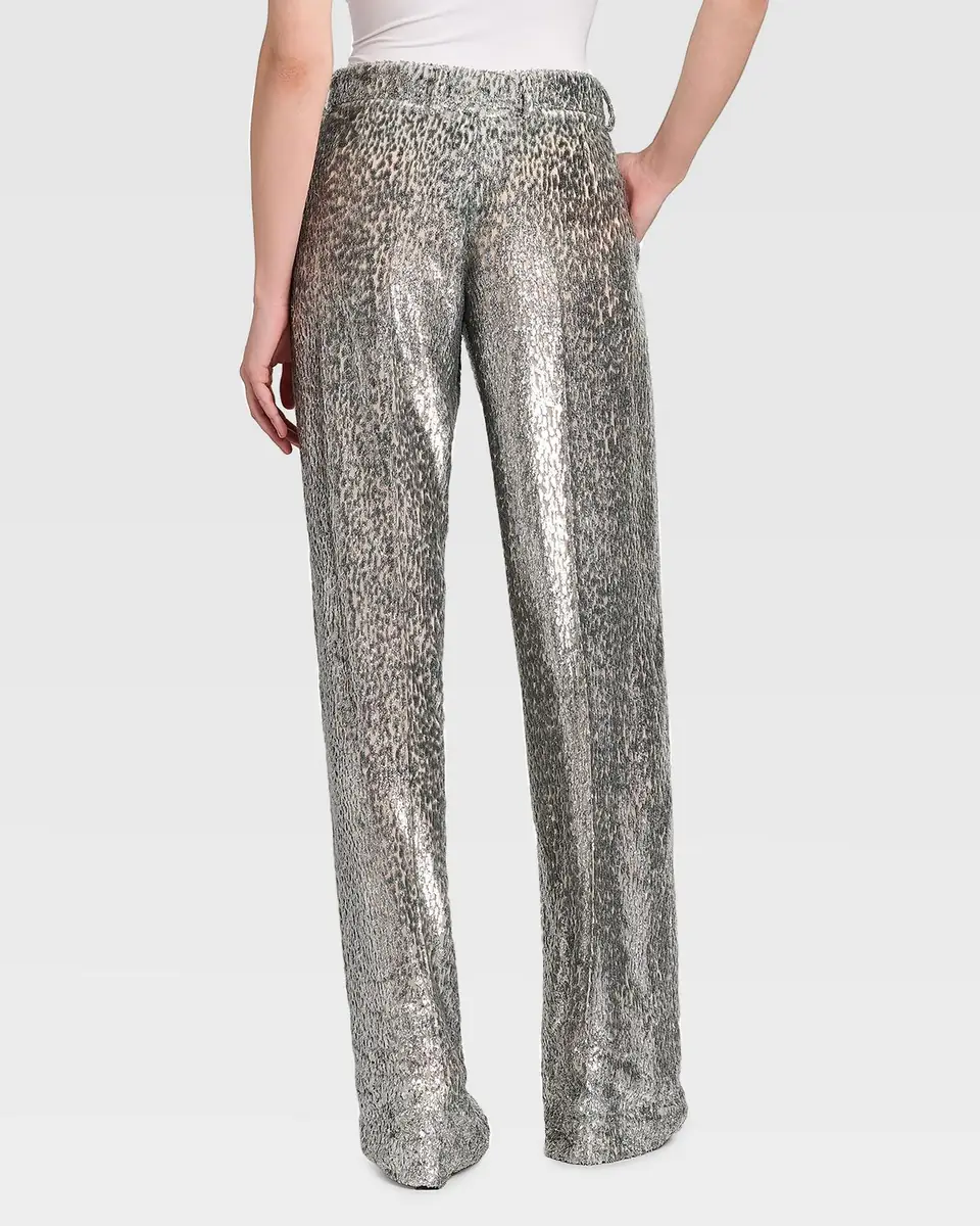 Stella McCartney Fil Coupe Pleated Straight-Leg Trousers | Thumbnail 2 Stella McCartney Fil Coupe Pleated Straight-Leg Trousers | Thumbnail 2