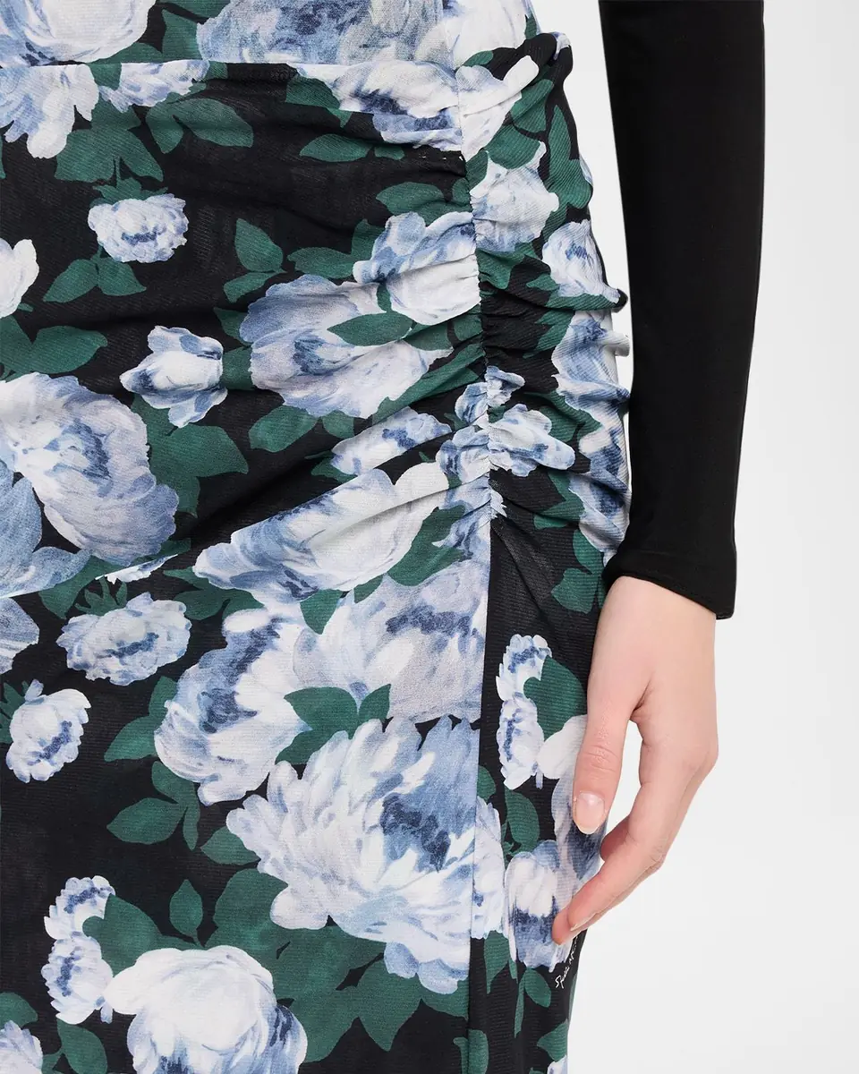 Stella McCartney Bunch Of Roses Ruched Midi Skirt | Thumbnail 5 Stella McCartney Bunch Of Roses Ruched Midi Skirt | Thumbnail 5