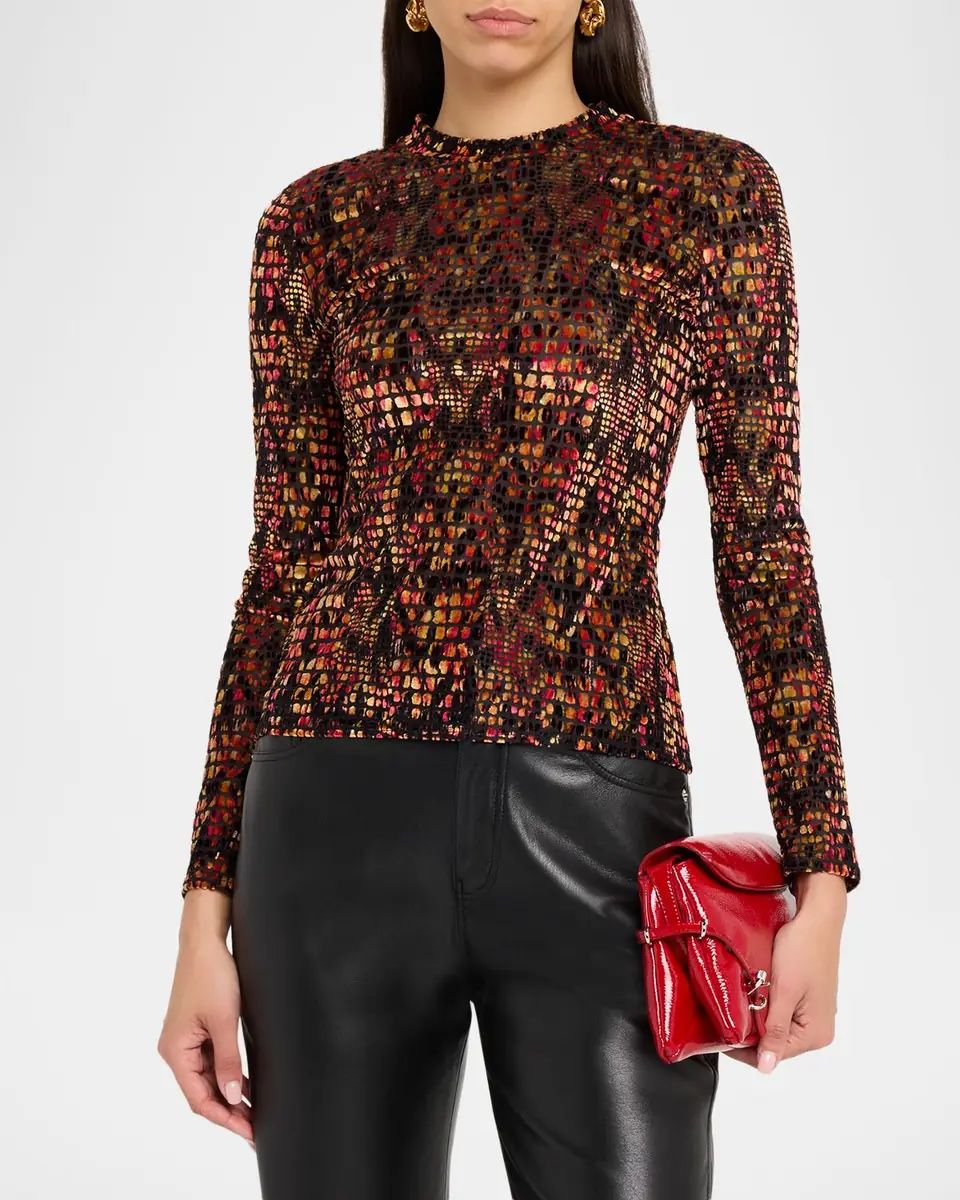 JBQ Hugo Burnout Velvet Top | Thumbnail 3 JBQ Hugo Burnout Velvet Top | Thumbnail 3