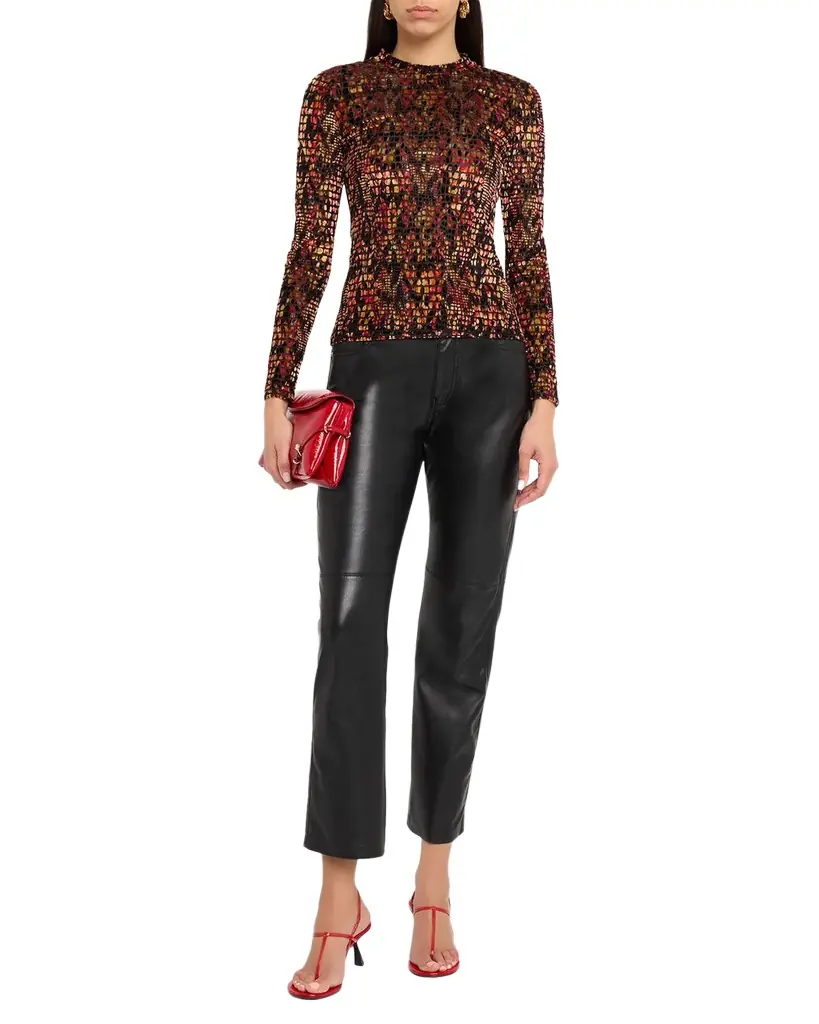 JBQ Hugo Burnout Velvet Top | Image 1 JBQ Hugo Burnout Velvet Top | Image 1
