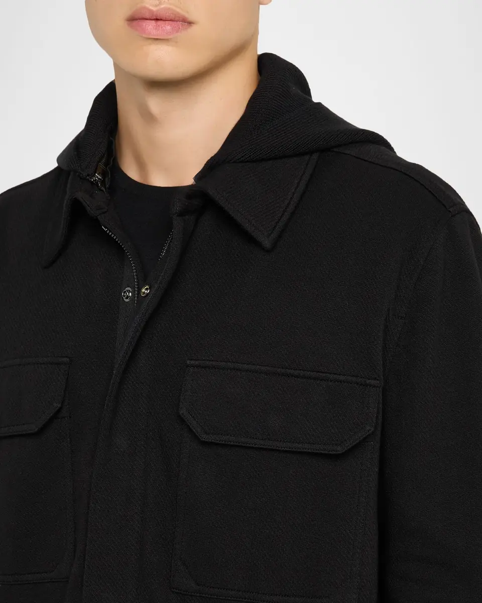 SIMKHAI Men's Travis Hooded Shirt Jacket | Thumbnail 5