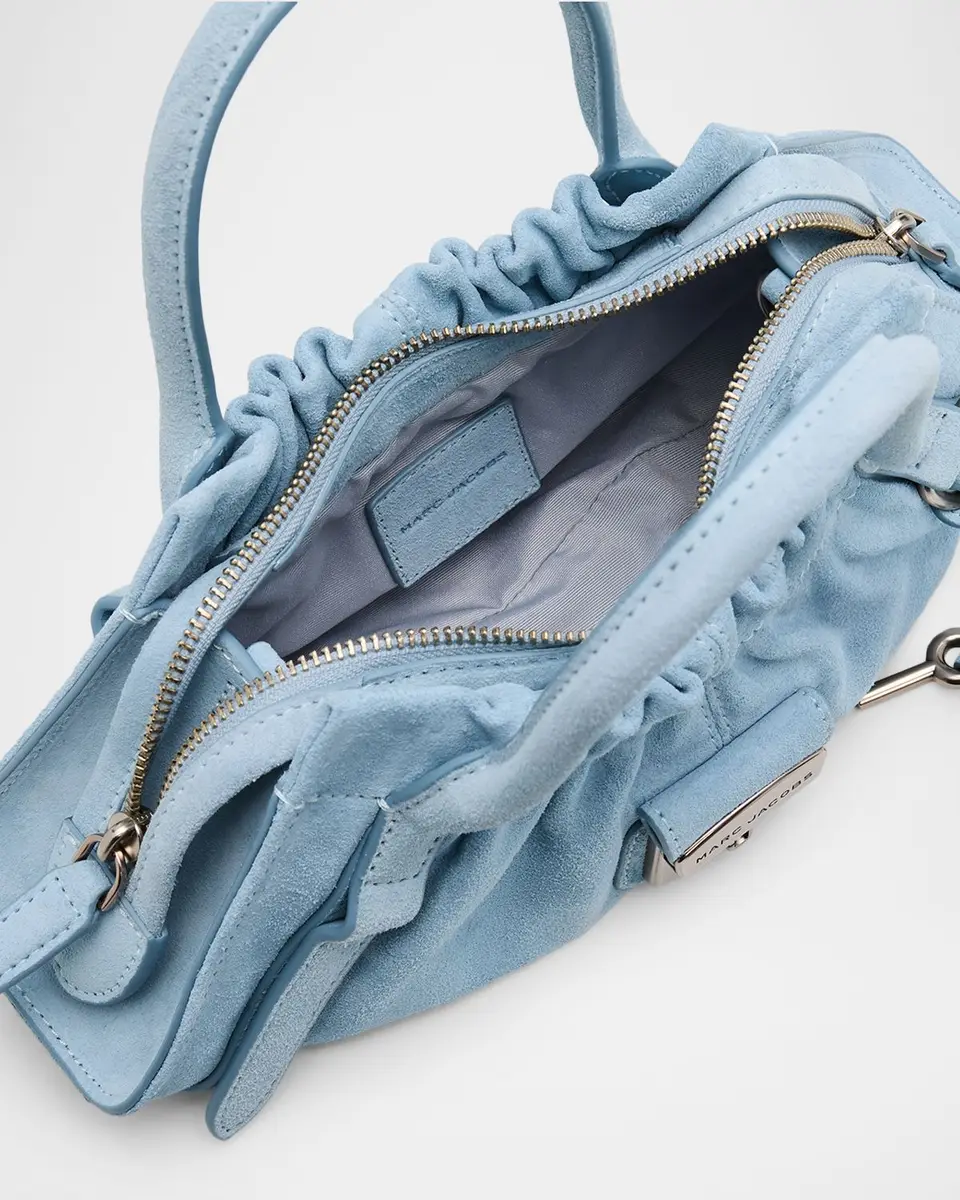 Marc Jacobs The Cristina Small Ruched Suede Satchel Shoulder Bag | Thumbnail 3