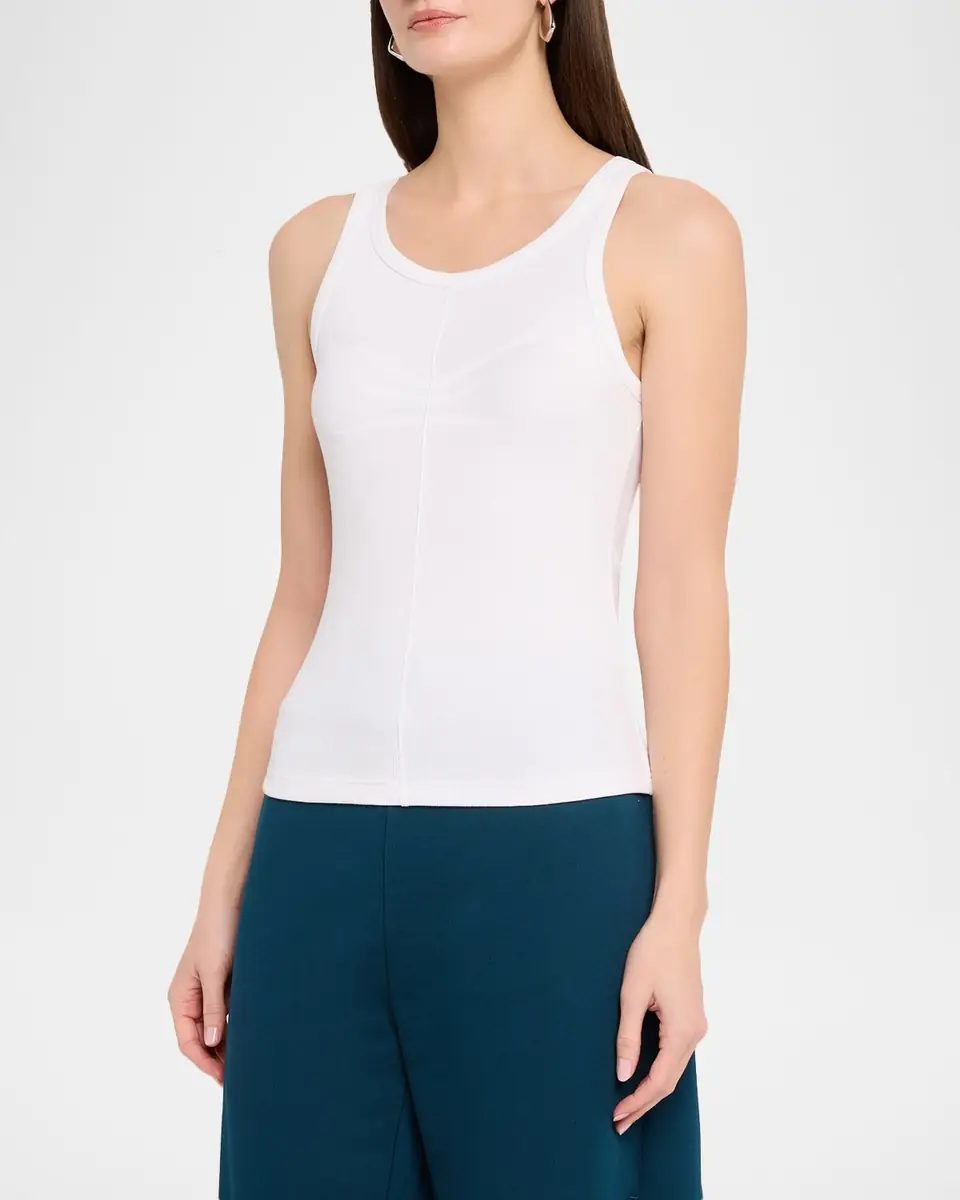 ALAÏA Darts Stretch Cotton Tank Top | Thumbnail 4 ALAÏA Darts Stretch Cotton Tank Top | Thumbnail 4