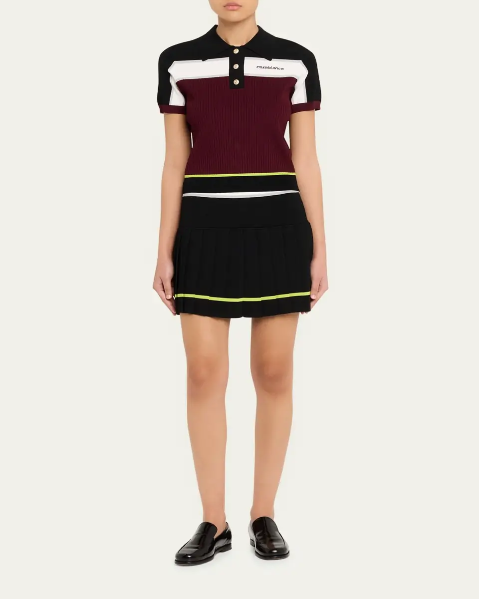 CASABLANCA Pleated Striped Mini Skirt | Thumbnail 2 CASABLANCA Pleated Striped Mini Skirt | Thumbnail 2