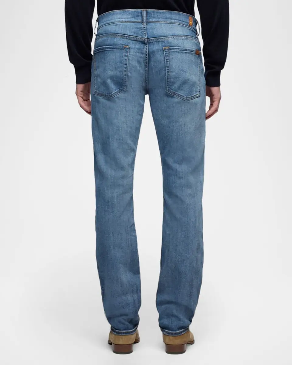 7 for all mankind Men's The Straight Whiskered Jeans | Thumbnail 2