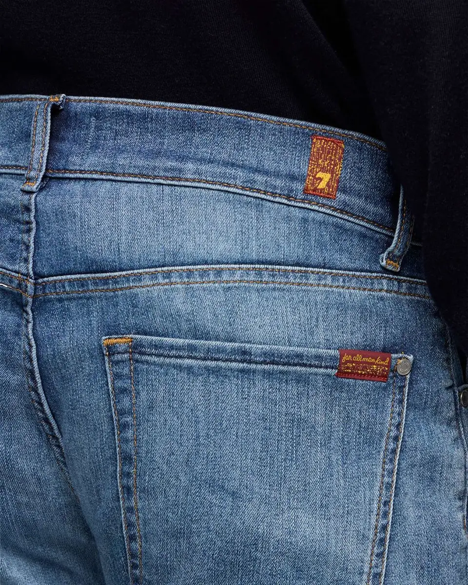 7 for all mankind Men's The Straight Whiskered Jeans | Thumbnail 4