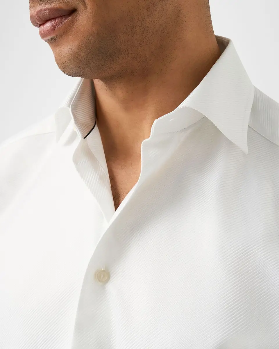 Eton Men's Slim-Fit Tonal Stripe Organic Cotton Dress Shirt | Thumbnail 3