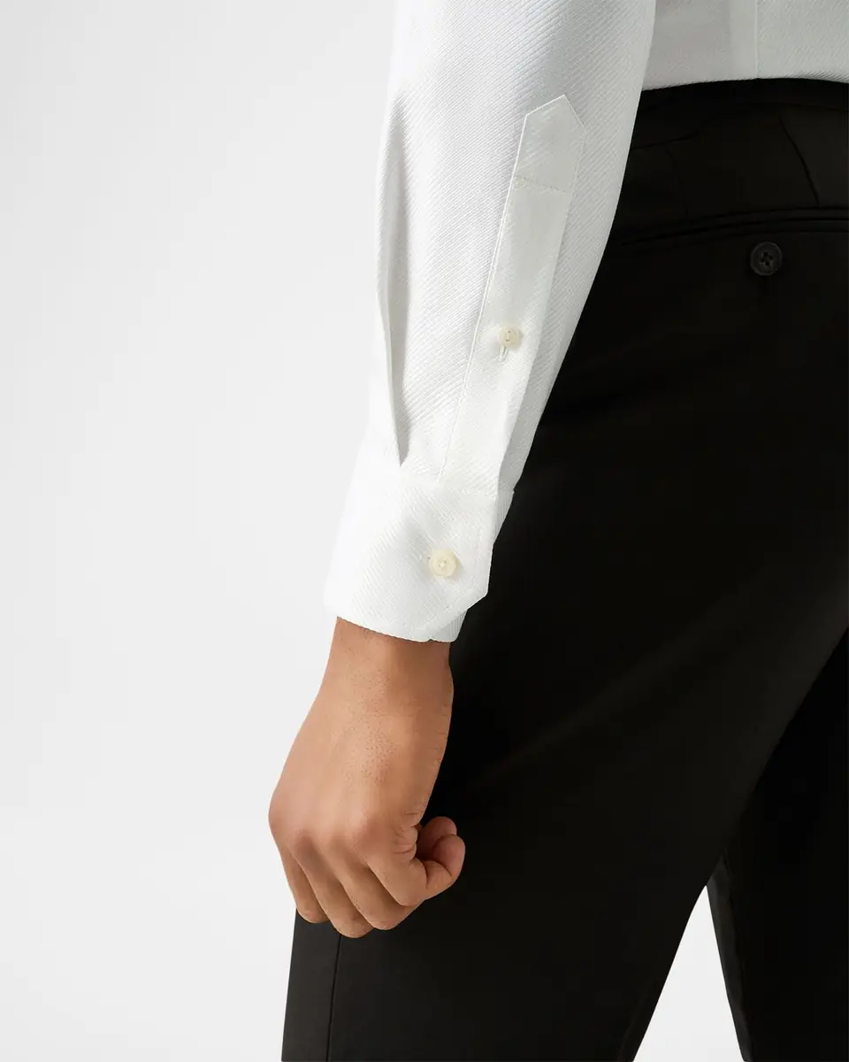 Eton Men's Slim-Fit Tonal Stripe Organic Cotton Dress Shirt | Thumbnail 4