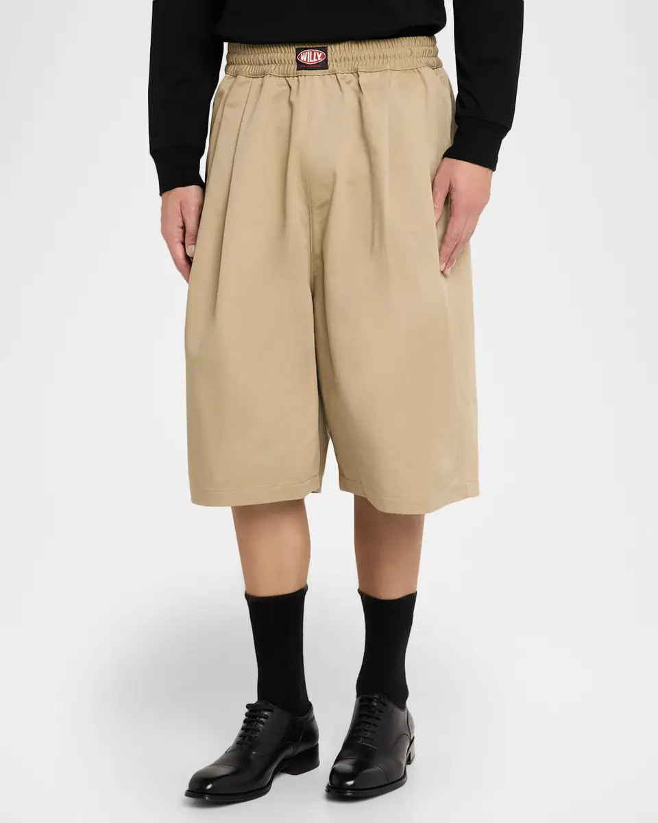 Willy Chavarria Men's Orale Oversized Pleated Shorts | Thumbnail 3 Willy Chavarria Men's Orale Oversized Pleated Shorts | Thumbnail 3