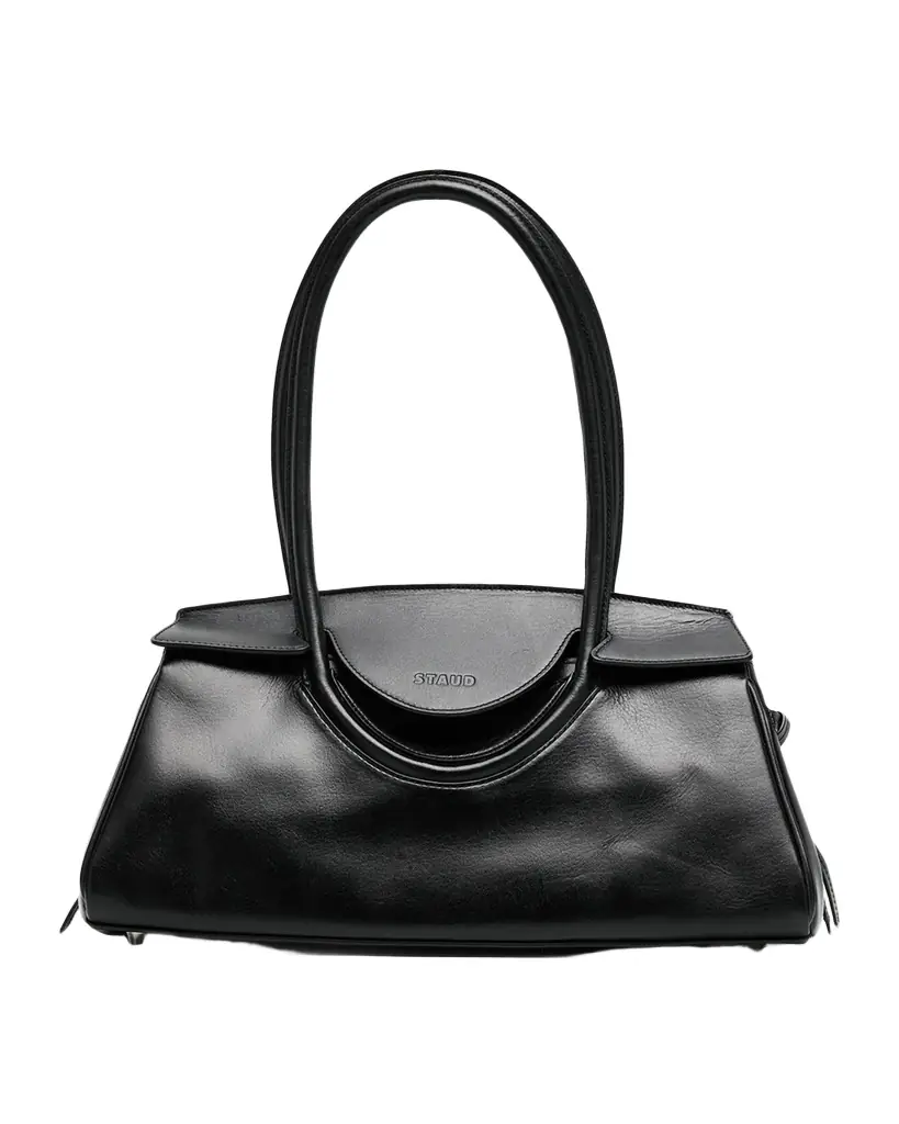 STAUD Maude Polished Leather Shoulder Bag | Image 1 STAUD Maude Polished Leather Shoulder Bag | Image 1