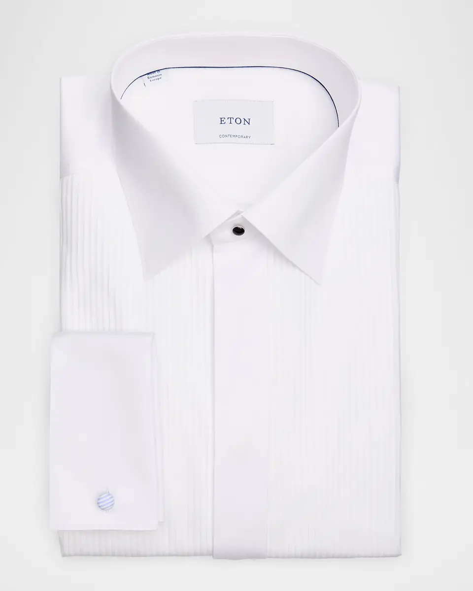Eton Men's Contemporary Fit Cotton Plisse-Bib Dress Shirt | Thumbnail 3 Eton Men's Contemporary Fit Cotton Plisse-Bib Dress Shirt | Thumbnail 3