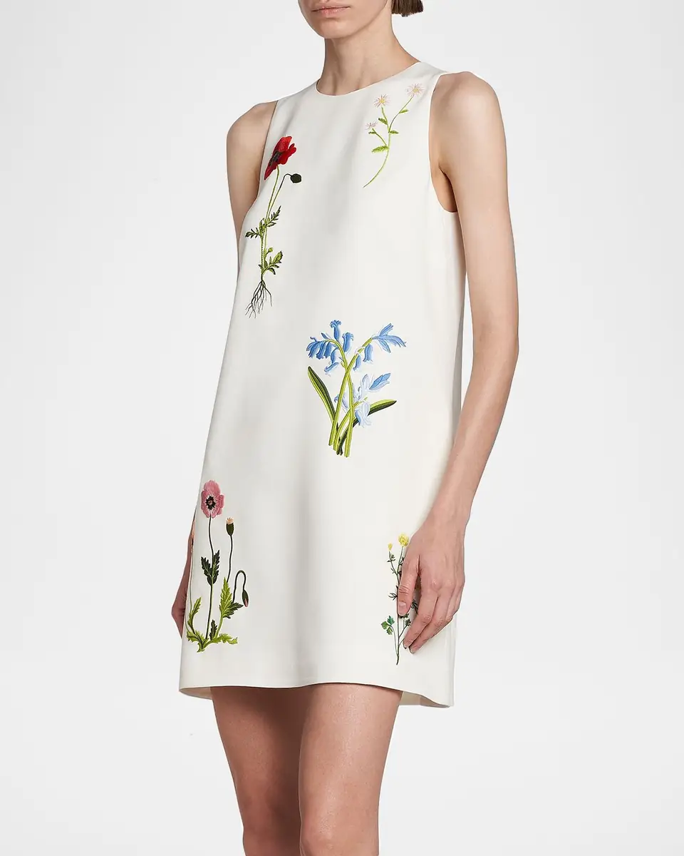 Stella McCartney Floral Embroidered Sleeveless Mini Shift Dress | Thumbnail 8 Stella McCartney Floral Embroidered Sleeveless Mini Shift Dress | Thumbnail 8