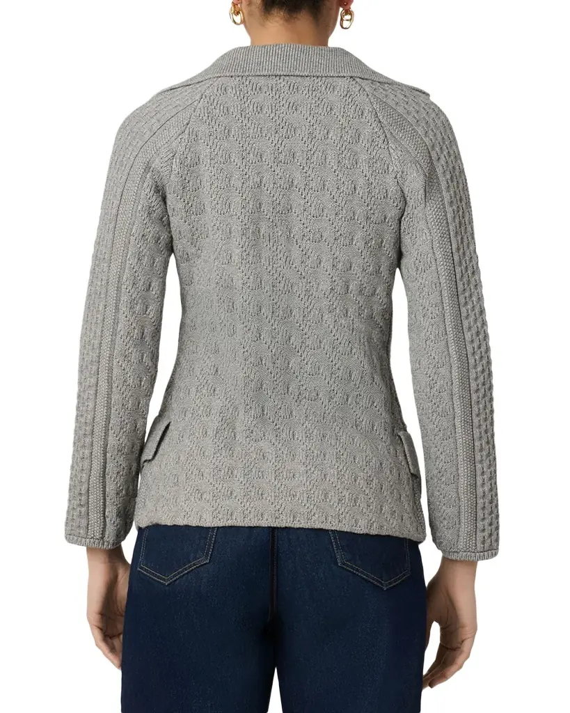 Shoshanna Wes Double-Breasted Knit Jacket