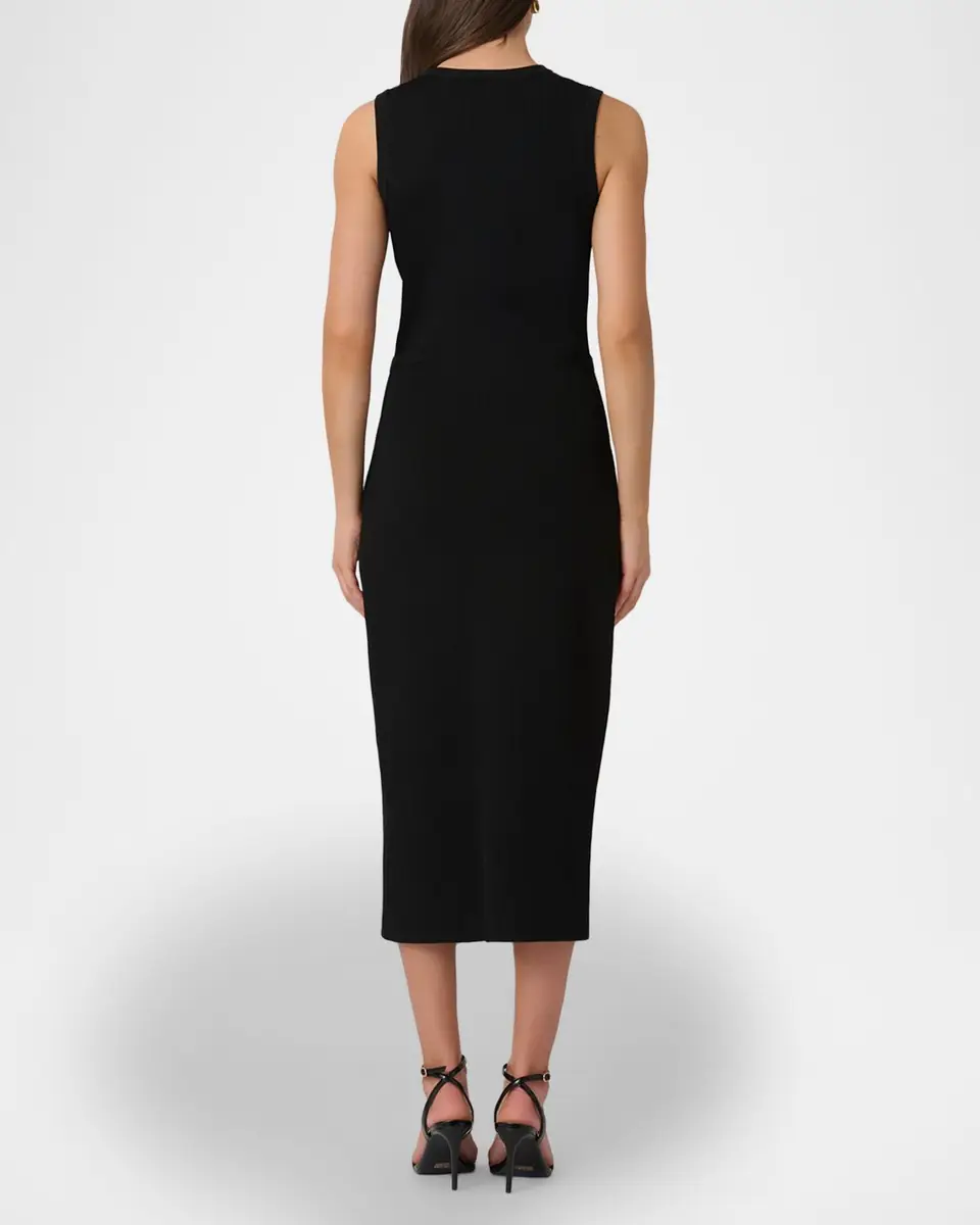 Shoshanna Fleur Cutout Rib Knit Bodycon Midi Dress | Thumbnail 2