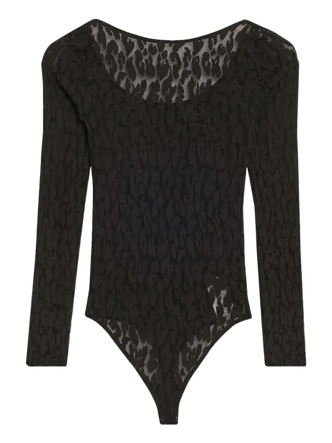 Long-Sleeve Leopard Bodysuit Long-Sleeve Leopard Bodysuit