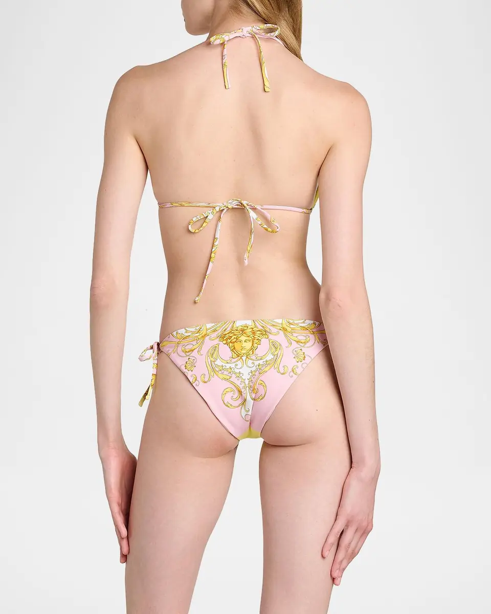 Versace Printed Tie Bikini Top | Thumbnail 2
