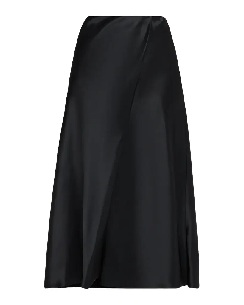 Khaite Demi Satin Midi Wrap Skirt | Image 1 Khaite Demi Satin Midi Wrap Skirt | Image 1