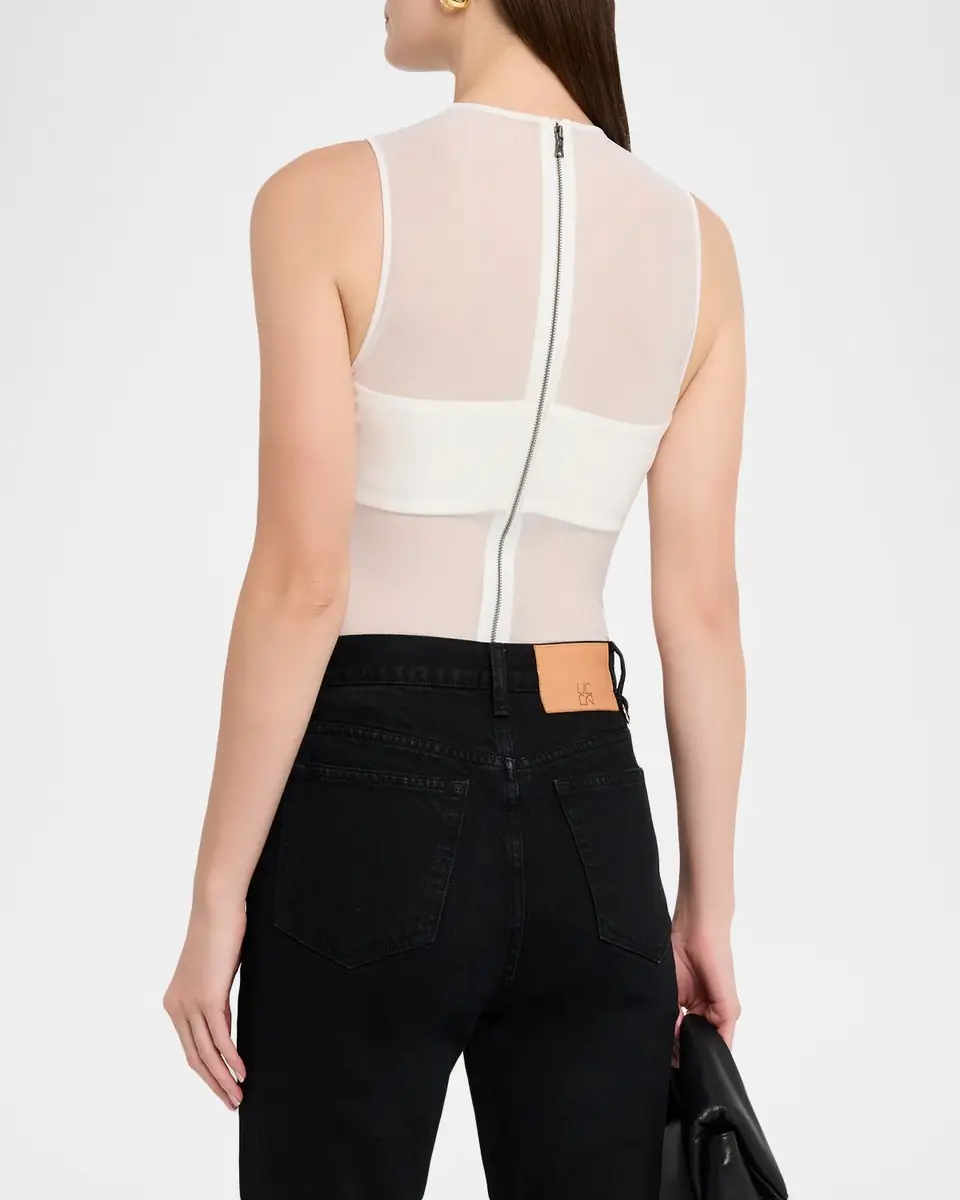 Alice + Olivia Mesh Bandeau Bodysuit | Thumbnail 2