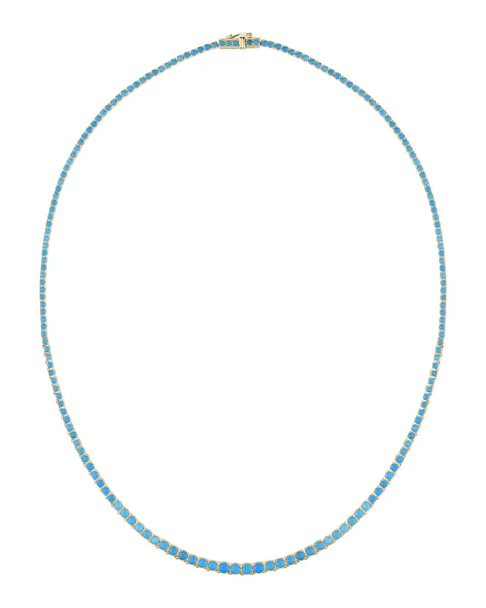 LANA Graduating Turquoise Tennis Necklace | Thumbnail 2