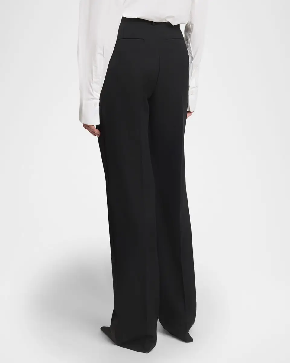 Victoria Beckham Pleated Straight-Leg Tuxedo Pants | Thumbnail 3