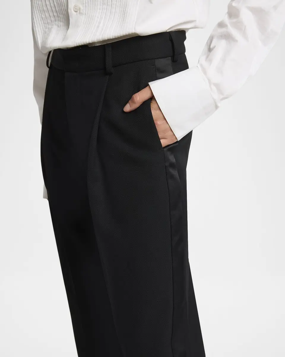 Victoria Beckham Pleated Straight-Leg Tuxedo Pants | Thumbnail 5