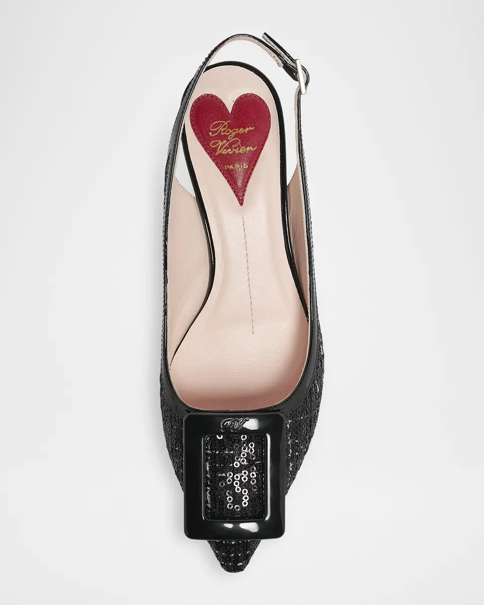 Roger Vivier 55mm Virgule Bordo Sequined Tweed Slingback Pumps | Thumbnail 4 Roger Vivier 55mm Virgule Bordo Sequined Tweed Slingback Pumps | Thumbnail 4