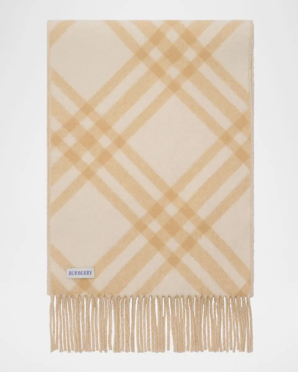Burberry Double-Faced Cashmere Check Scarf | Thumbnail 3 Burberry Double-Faced Cashmere Check Scarf | Thumbnail 3