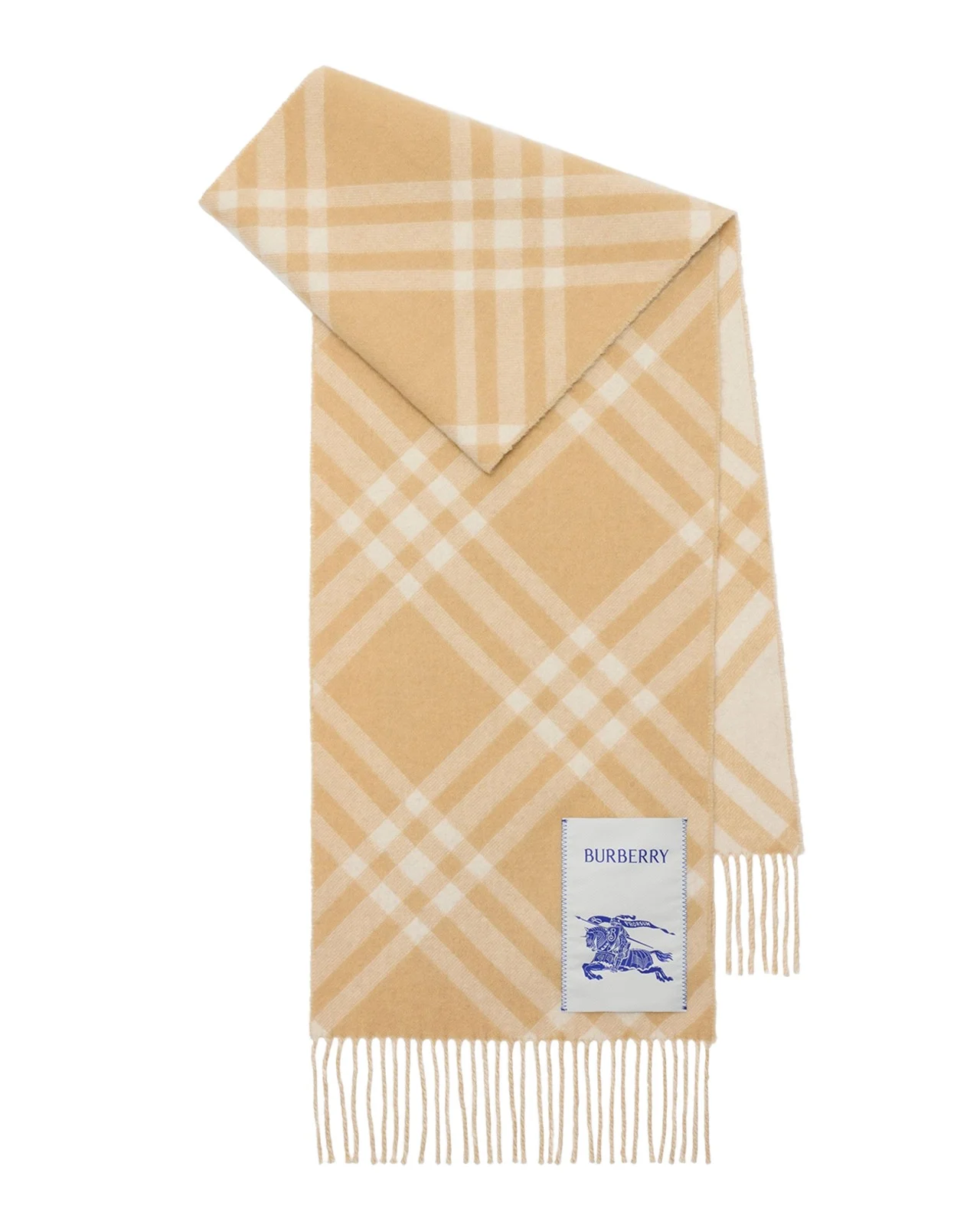 Double-Faced Cashmere Check Scarf