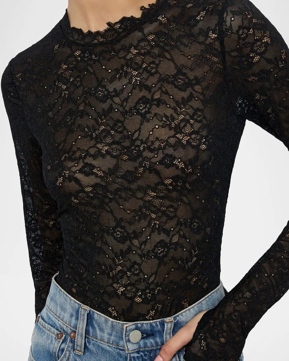Alice + Olivia Taeyn Lace Bodysuit | Thumbnail 4 Alice + Olivia Taeyn Lace Bodysuit | Thumbnail 4