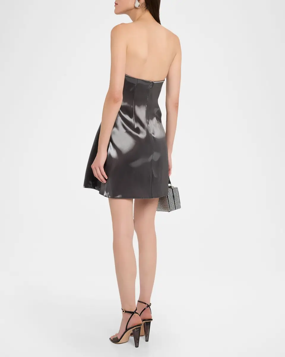 Kate Barton Kate Strapless Draped Liquid-Effect Mini Dress | Thumbnail 2 Kate Barton Kate Strapless Draped Liquid-Effect Mini Dress | Thumbnail 2