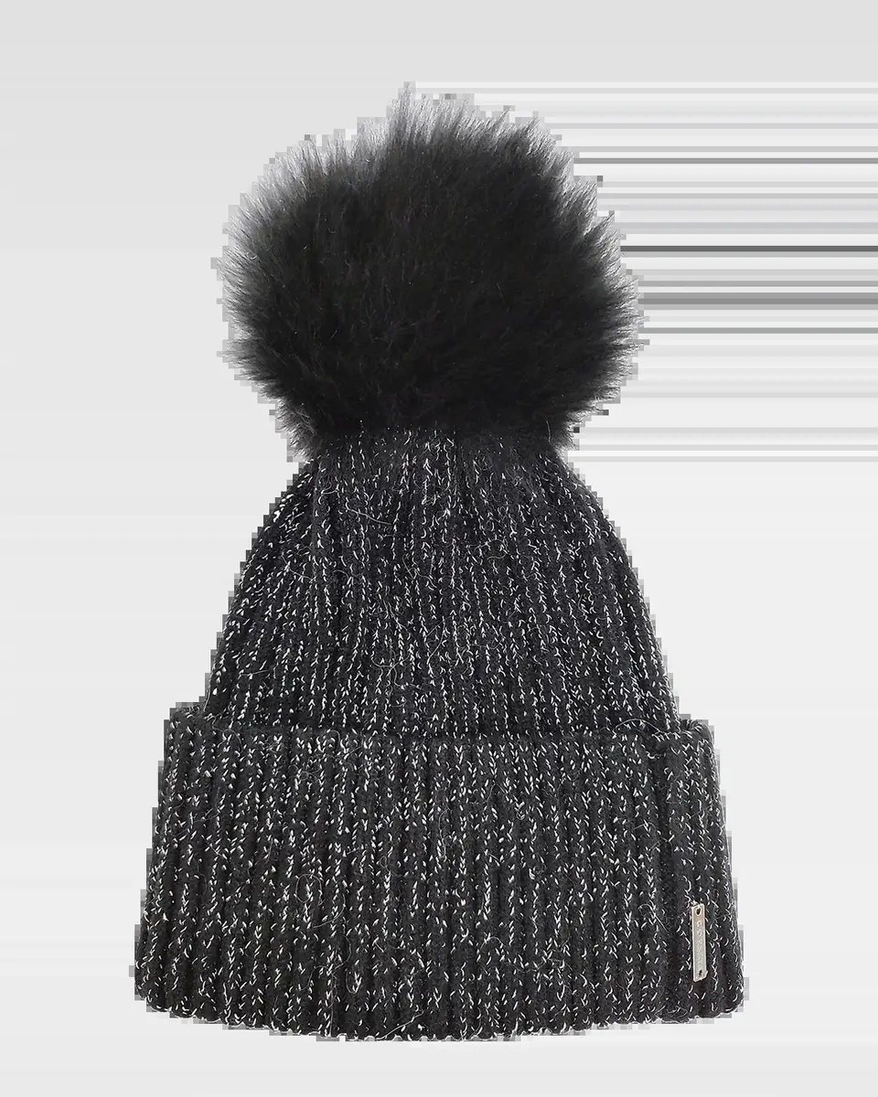 Gorski Metallic Wool-Blend Knit Hat with Select Lamb Pompom | Thumbnail 2 Gorski Metallic Wool-Blend Knit Hat with Select Lamb Pompom | Thumbnail 2