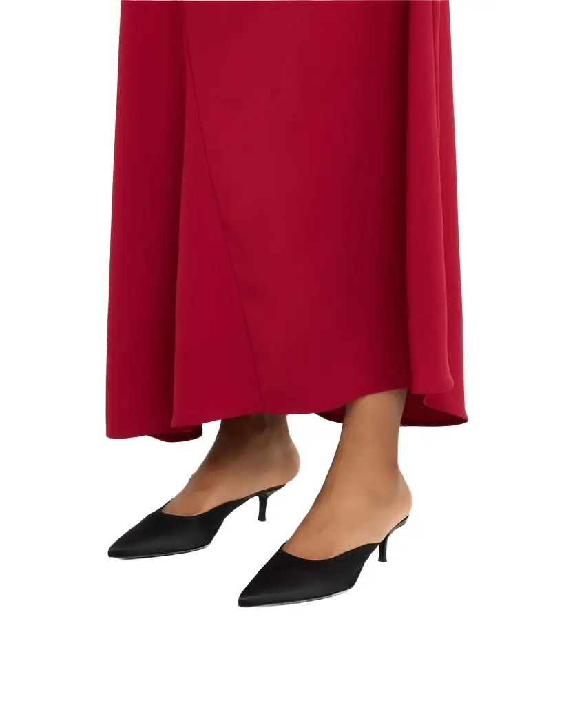 STAUD Sebastian Satin Kitten-Heel Mules | Image 1 STAUD Sebastian Satin Kitten-Heel Mules | Image 1