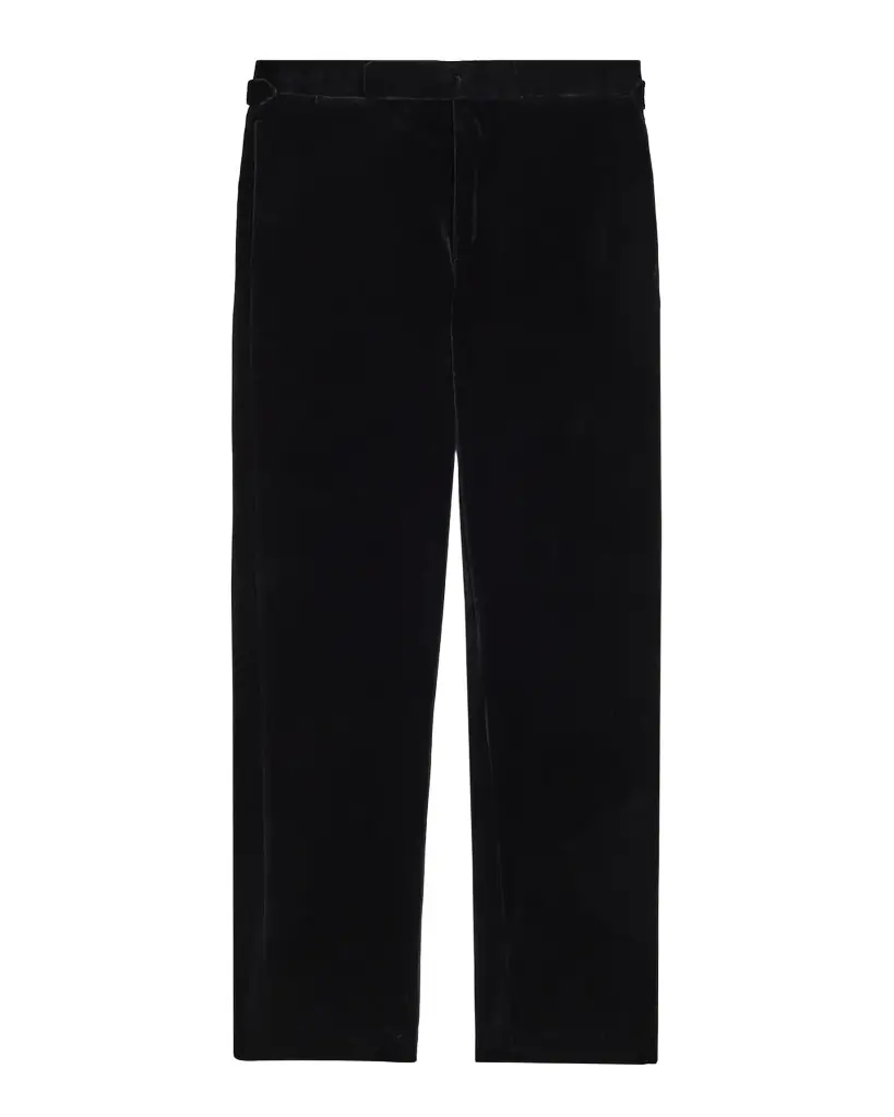Ralph Lauren Men's Greg Flat-Front Velvet Trousers | Image 1 Ralph Lauren Men's Greg Flat-Front Velvet Trousers | Image 1