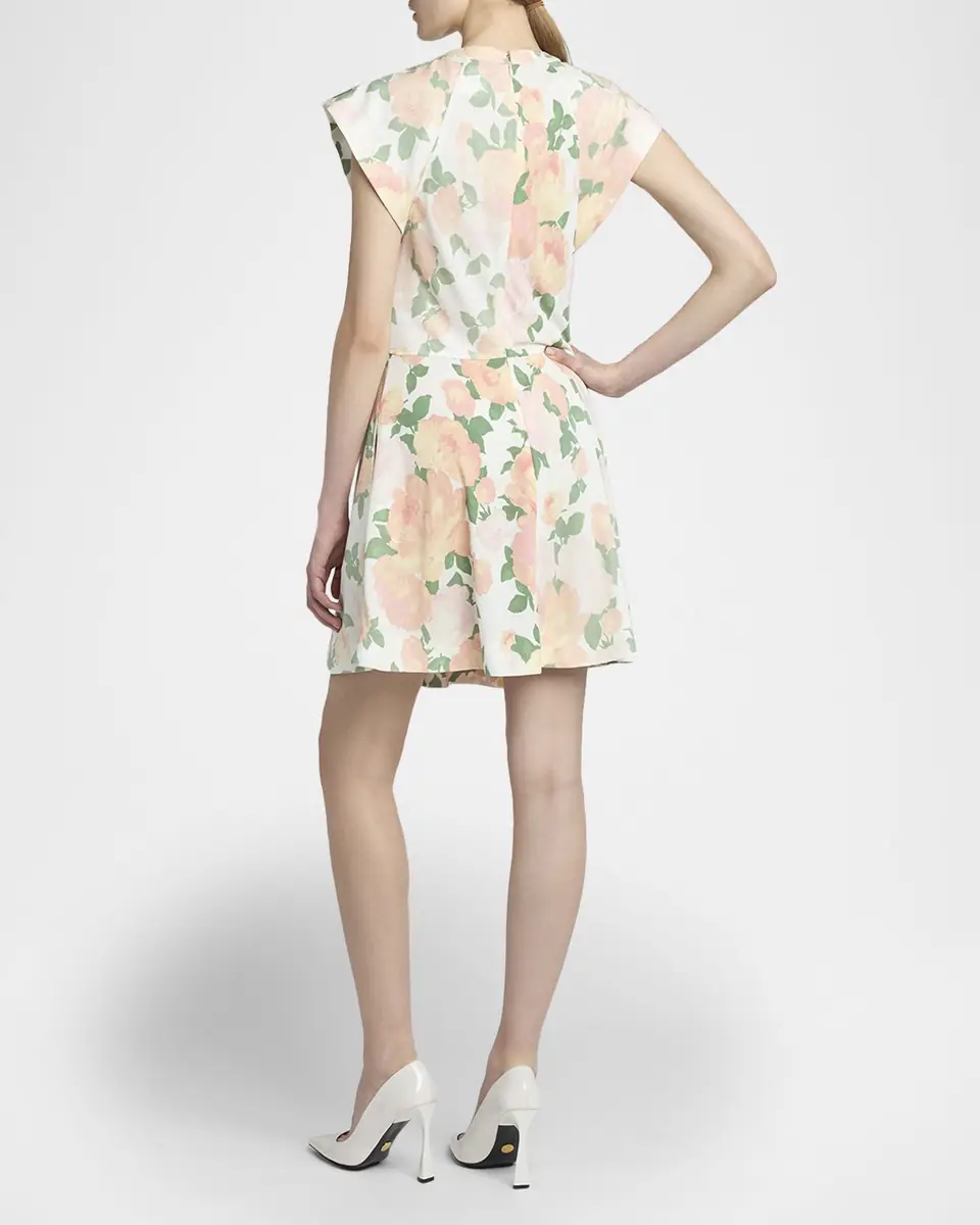 Stella McCartney Flower-Print Cap-Sleeve Mini Dress | Thumbnail 2 Stella McCartney Flower-Print Cap-Sleeve Mini Dress | Thumbnail 2