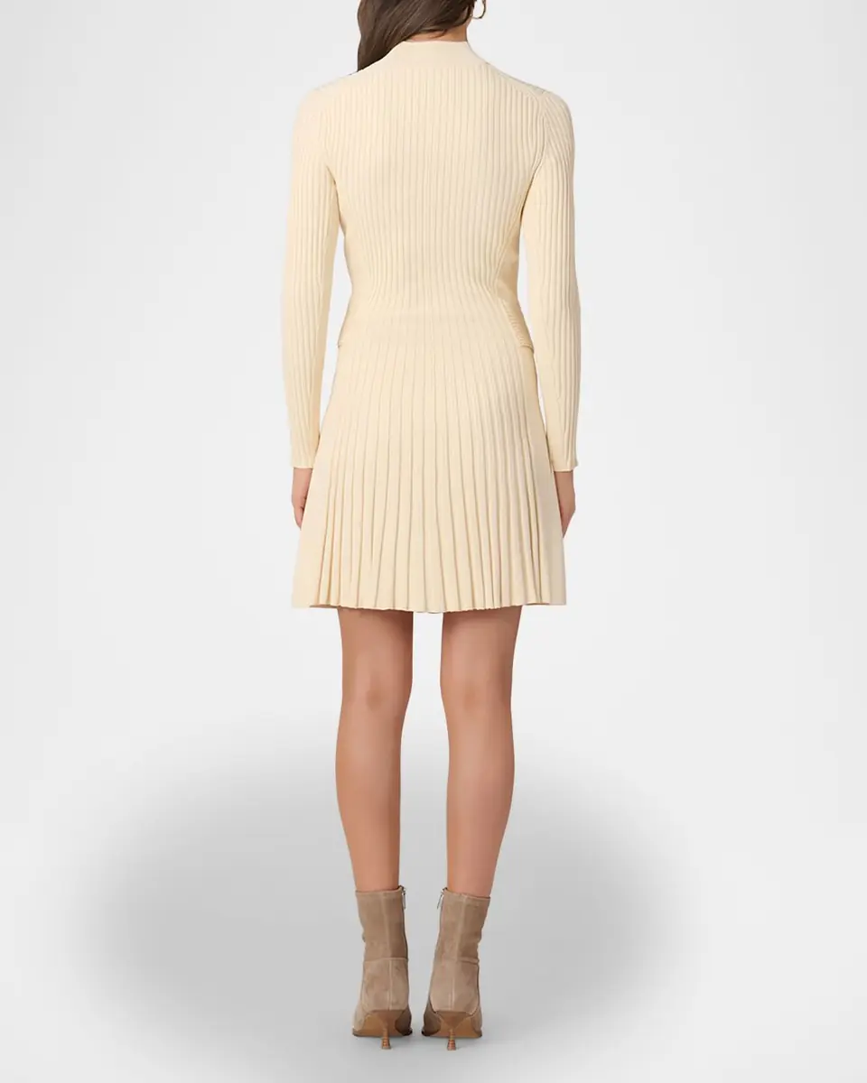 Shoshanna Tara Ribbed Mock-Neck Mini Sweater Dress | Thumbnail 2 Shoshanna Tara Ribbed Mock-Neck Mini Sweater Dress | Thumbnail 2