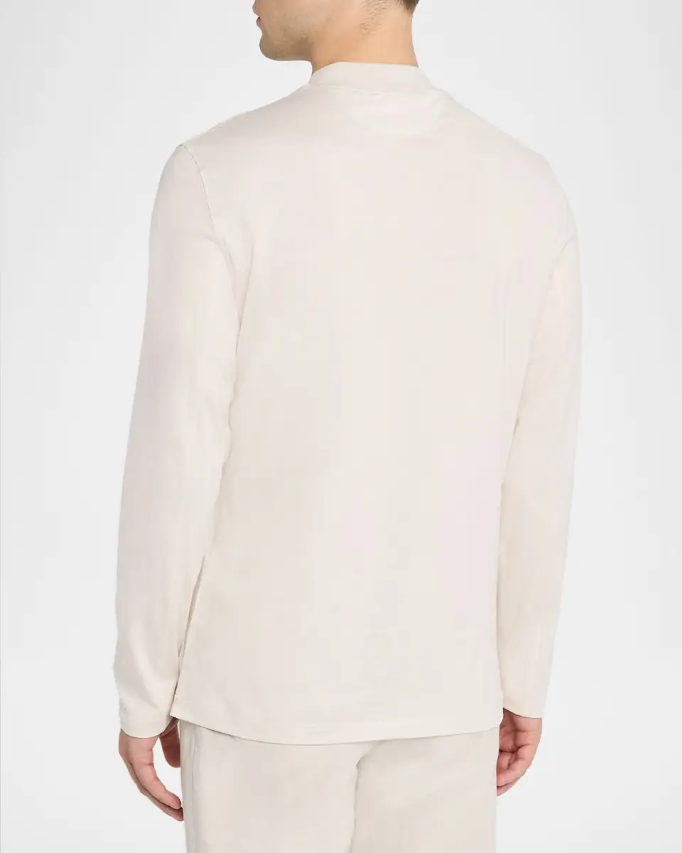 Brunello Cucinelli Men's Mock-Neck Long-Sleeve T-Shirt | Thumbnail 2 Brunello Cucinelli Men's Mock-Neck Long-Sleeve T-Shirt | Thumbnail 2