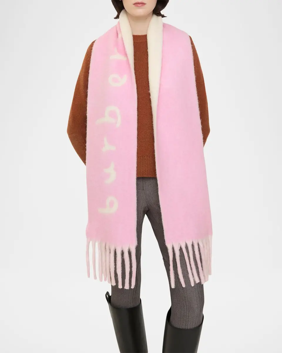 Burberry Jacquard Logo Alpaca Wool-Blend Scarf | Thumbnail 3 Burberry Jacquard Logo Alpaca Wool-Blend Scarf | Thumbnail 3