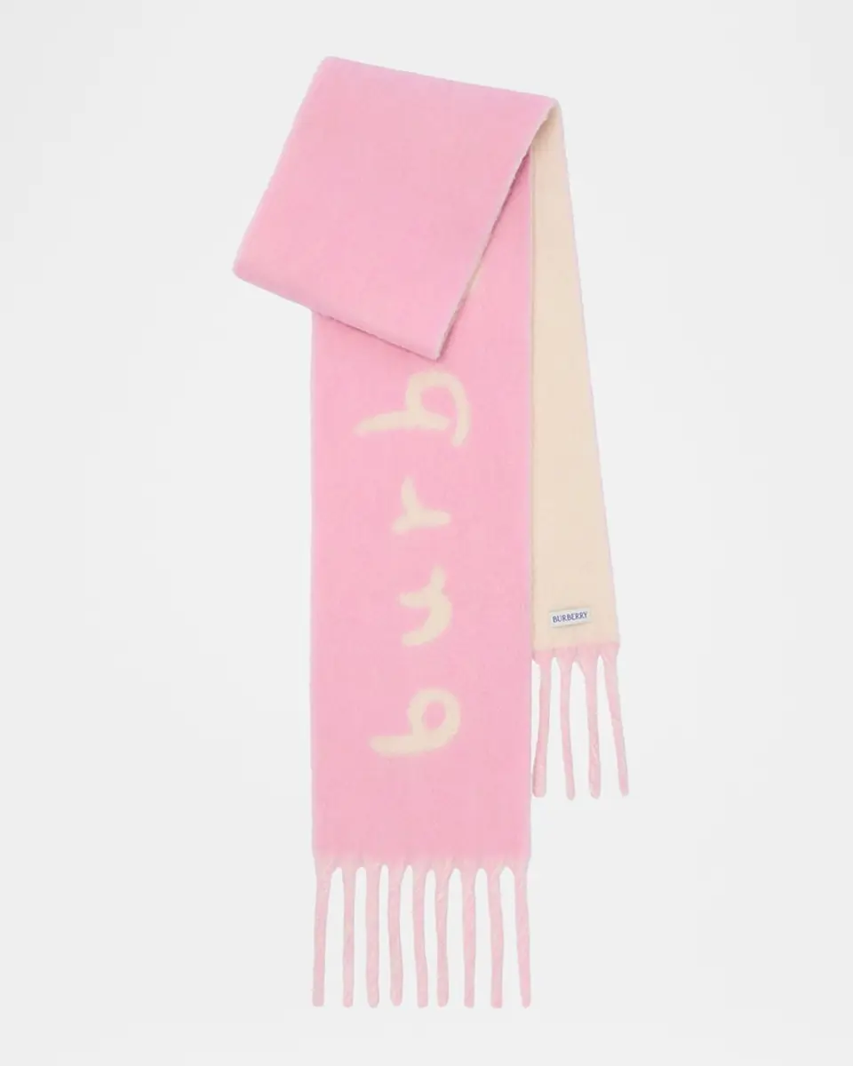 Burberry Jacquard Logo Alpaca Wool-Blend Scarf | Thumbnail 4 Burberry Jacquard Logo Alpaca Wool-Blend Scarf | Thumbnail 4