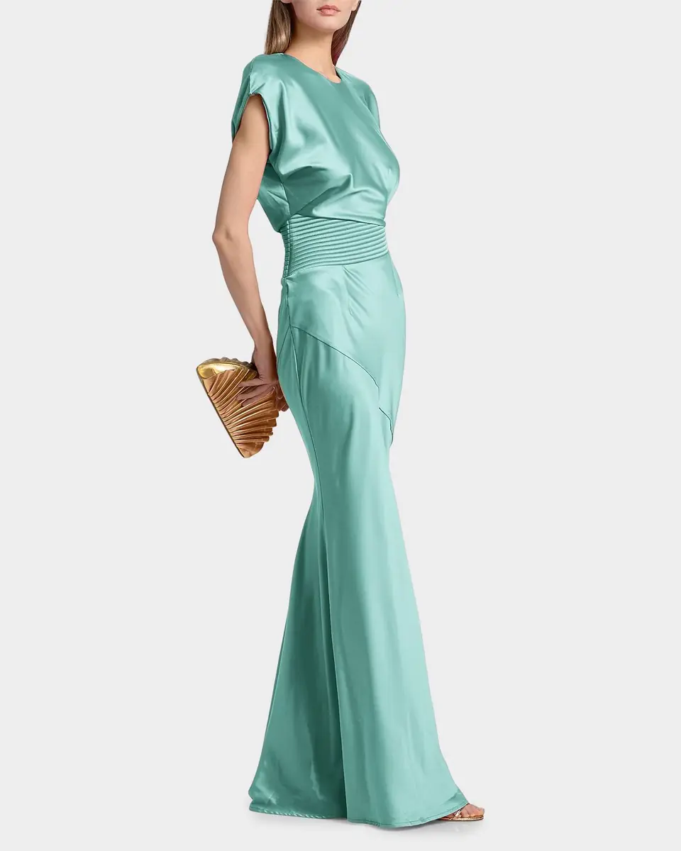 ZHIVAGO Bond Draped Stretch Satin Mermaid Gown | Thumbnail 14 ZHIVAGO Bond Draped Stretch Satin Mermaid Gown | Thumbnail 14