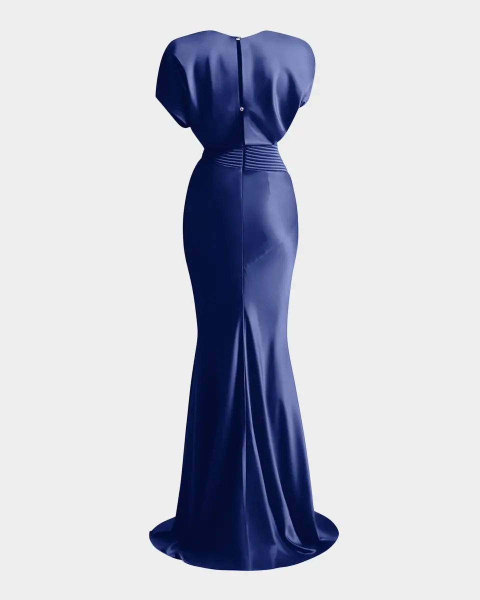ZHIVAGO Bond Draped Stretch Satin Mermaid Gown | Thumbnail 7 ZHIVAGO Bond Draped Stretch Satin Mermaid Gown | Thumbnail 7