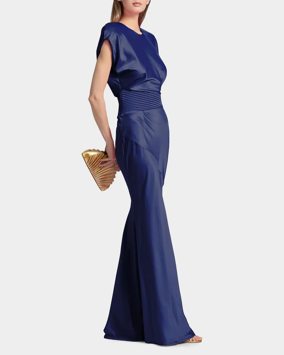 ZHIVAGO Bond Draped Stretch Satin Mermaid Gown | Thumbnail 8 ZHIVAGO Bond Draped Stretch Satin Mermaid Gown | Thumbnail 8