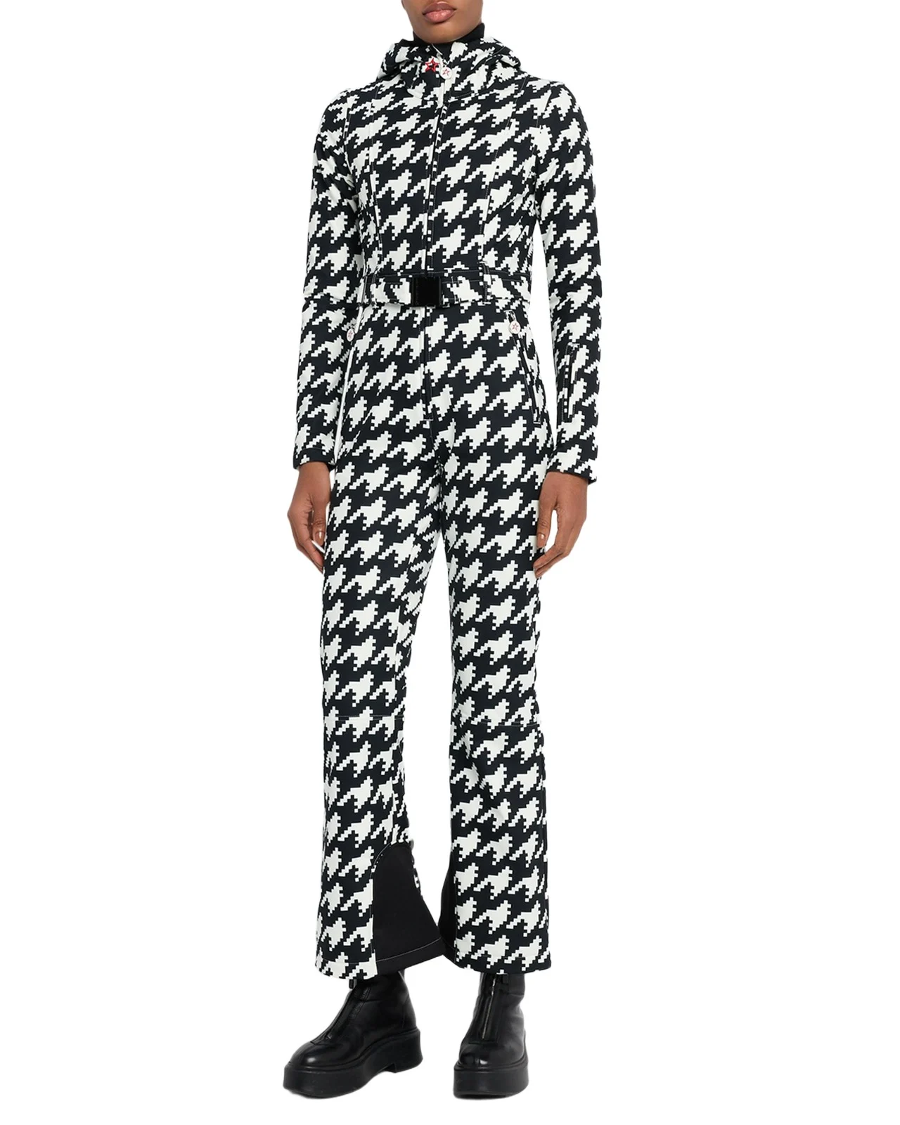 Tignes Houndstooth Hooded Ski Suit Tignes Houndstooth Hooded Ski Suit