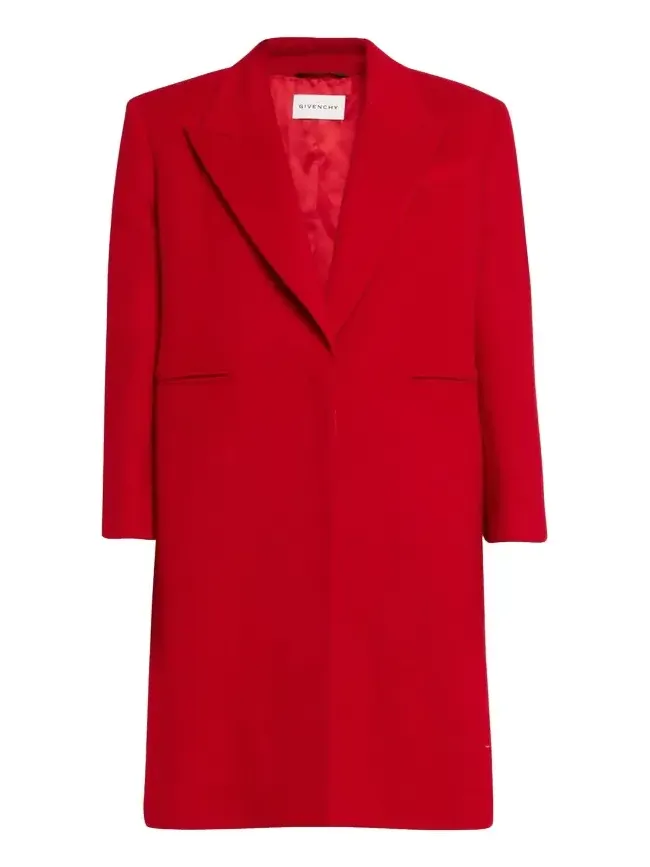 Givenchy Single-Breasted Mid-Length Wool Coat