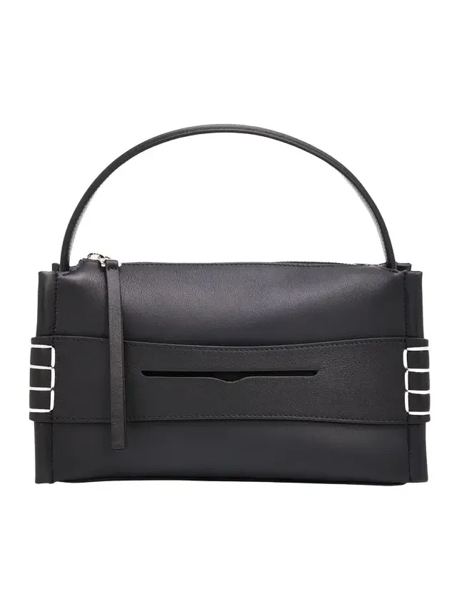 Small Loafer Leather Top-Handle Bag