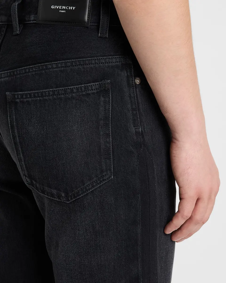 Givenchy Men's Straight-Fit Black Denim Jeans | Thumbnail 4