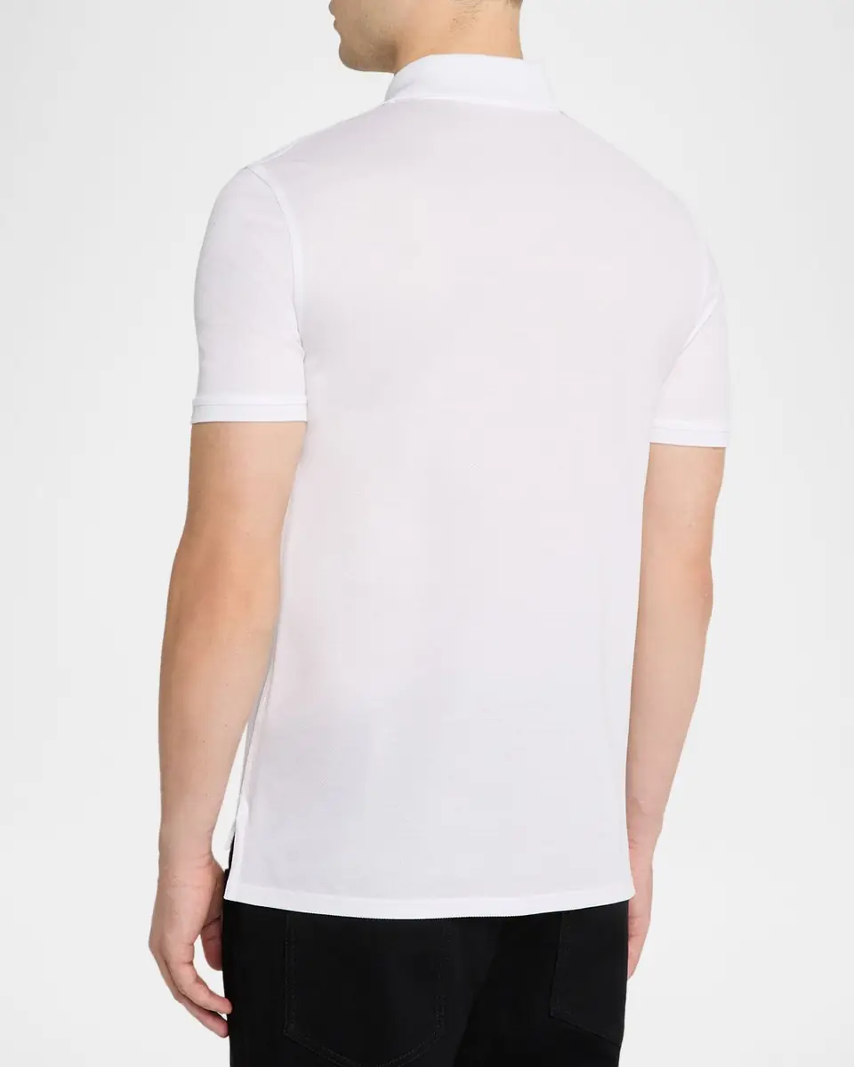 Givenchy Men's Cotton Pique Polo Shirt with Logo Pocket | Thumbnail 2
